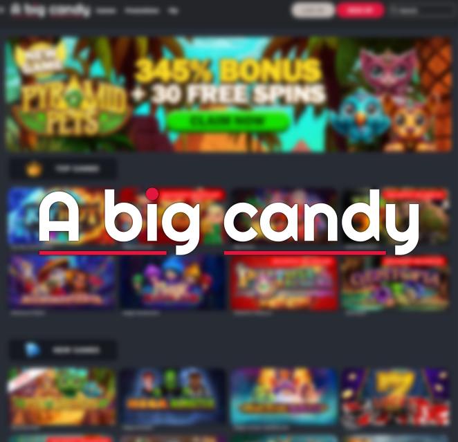 A Big Candy Casino interface screenshot